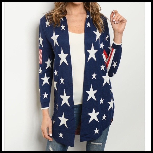 🆕Restock-Navy with print stars cardigan - Picture 2 of 3